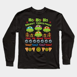 TMNT Ho Ho Ho Gifts - Sewer Squad Long Sleeve T-Shirt